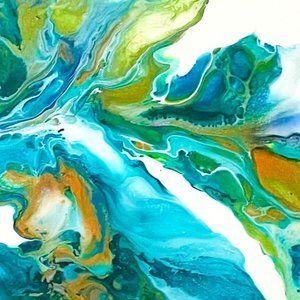 This is an acrylic art liquid pour original painting by Angel in the Water.